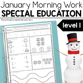 Preview of January Morning Work Special Education