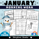 January Morning Work - Kindergarten Worksheet | Winter Mat