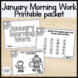 January Morning Work Printable Packet! Preschool+Kindergar