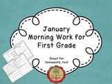 January Morning Work for First Grade