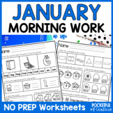 January Morning Work for Kindergarten - January Worksheets
