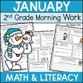 Winter Morning Work for Second Grade - Math and ELA Spiral