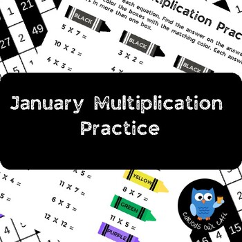 Preview of January Multiplication Facts Practice
