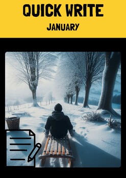 Preview of January NEW YEAR 2024 Write Quick Activity: Picture-Based Writing Prompts