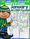 January NO PREP Math and Literacy (1st Grade)