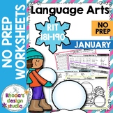 January: NWEA NO Prep ELA Reading Practice Worksheets RIT 