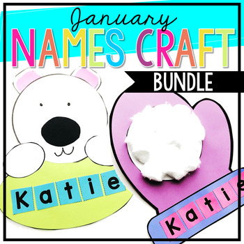 Winter Craft Bundle Editable Name Crafts – Preschool Packets