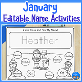 January Name Practice Worksheets and Activities