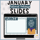 January National Holidays Daily Agenda Slides Templates | 