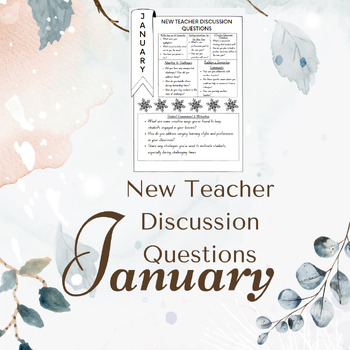 Preview of January New Teacher Reset Discussion Questions | For After Winter Break