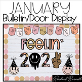 January / New Year Bulletin Board & Door Display Kit (90's