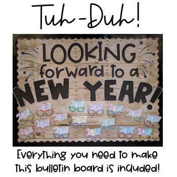 *UPDATED for 2021* January New Year Bulletin Board Kit with 2021 Flipbook