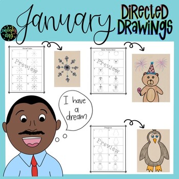 Directed Drawing Winter Martin Luther King Jr January New Year