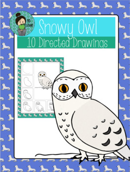 January New Year Snowy Owl Directed Drawing by Draw Calm | TpT