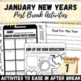 January New Years Post Break Activity Bundle