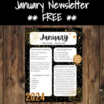 Preview of January Newsletter *FREE*
