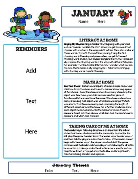 january newsletter template