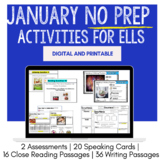 January No Prep Activities for ESL