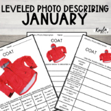January No Prep Leveled Photo Describing Worksheets