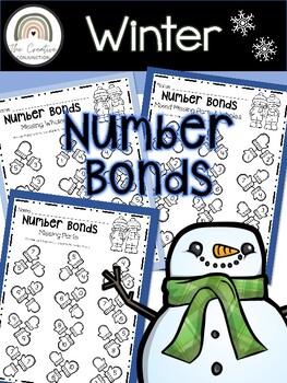 Preview of January No Prep Math | Winter Number Bonds | Standards Based