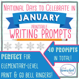 January No Prep National Days Writing Prompts