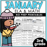 January No Prep Printables | 3rd Grade Winter Worksheets |
