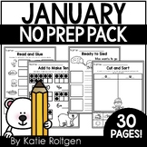 January No-Prep Printables for Kindergarten