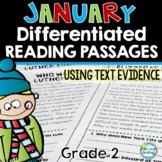 January & New Years Reading Passages Differentiated ~ 2nd 