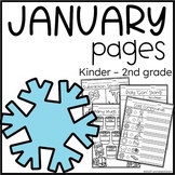 January Pages K-2 Math and Literacy