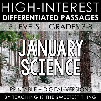 Preview of January Passages: Science - Distance Learning Compatible