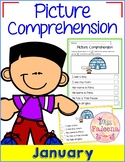 January Picture Comprehension Cards and Worksheets