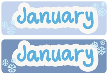 Preview of January Pocket Chart Cards