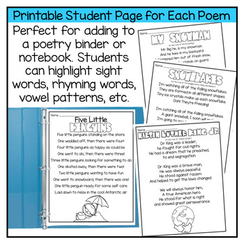 January Poem of the Week by The Primary Pal | TPT