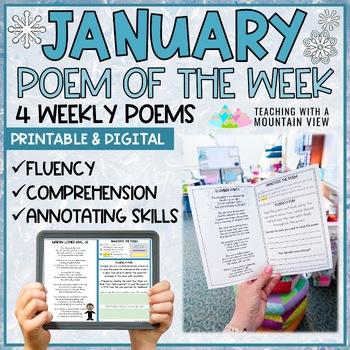 Preview of January Poem of the Week | Fluency and Comprehension