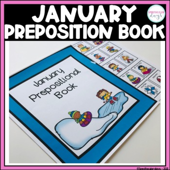 Preview of January Adapted Preposition Book - BOOM Cards