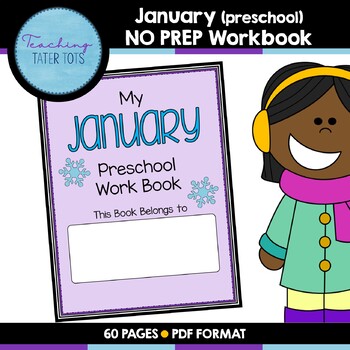 Preview of January (Preschool) NO PREP Workbook