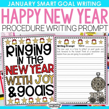 Preview of January New Years Resolutions Writing Prompt 2025 Setting a Goal Writing Prompt