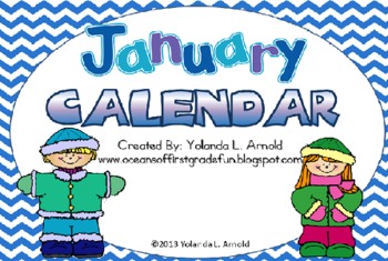 Preview of January Promeathean Board Calendar