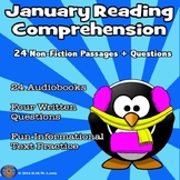 January Reading Comprehension - 24 Non-Fiction Passages - AUDIOBOOKS