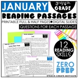 January Reading Comprehension - 3rd & 4th Grade Passages a