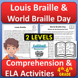 January Reading Comprehension ELA Activities Louis Braille