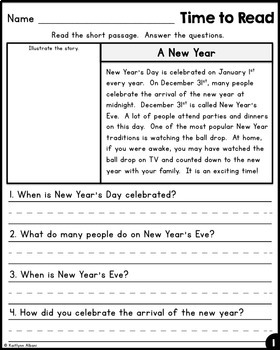 January Reading Comprehension Passages - Journal by Kaitlynn Albani