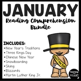 January Reading Comprehension Worksheet Bundle Winter
