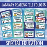 January Reading File Folders