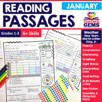 Preview of January Reading Passages - Weather and More