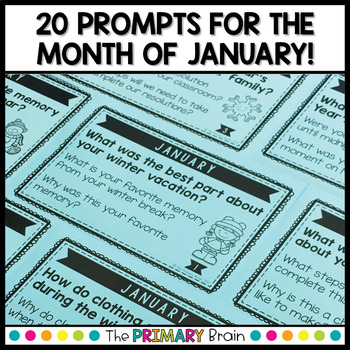 January Reflection Prompt Cards by The Primary Brain | TpT