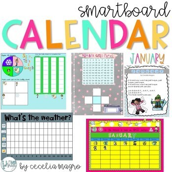 Preview of January SMARTBoard Calendar Morning Meeting