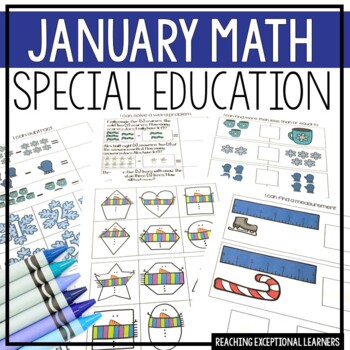 Preview of January Math for Special Education