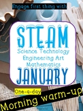 January STEAM morning warm-up