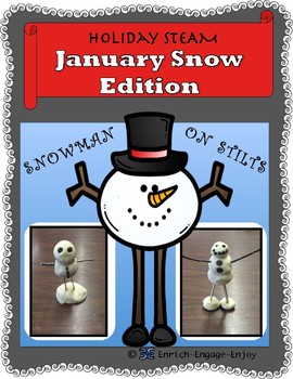 Preview of January STEM STEAM Challenge: Snowman on Stilts
